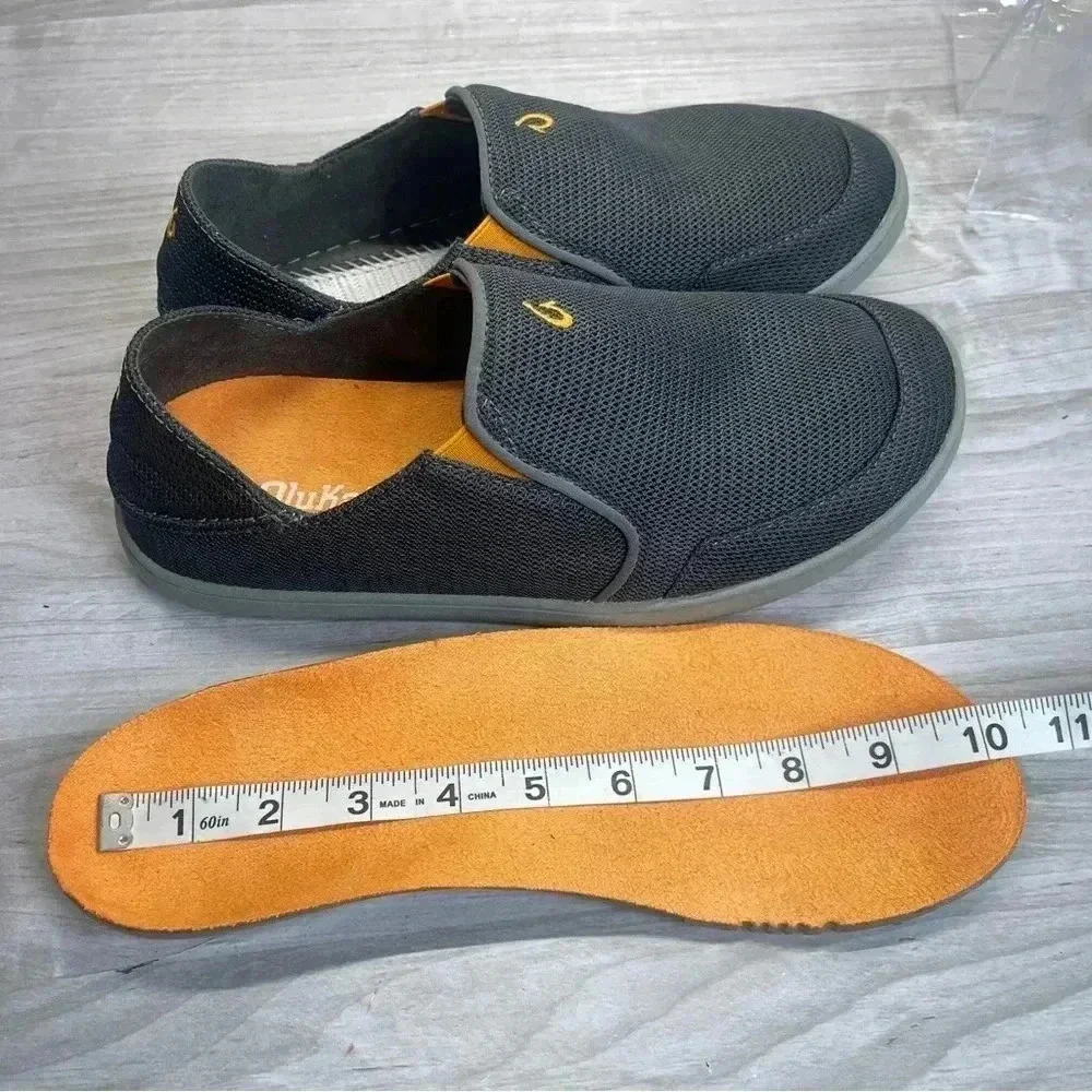 Olukai Nohea Gray Mesh Casual Comfort Slip On Shoes Men’s Size 8.5 - Picture 11 of 11